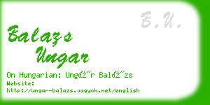 balazs ungar business card